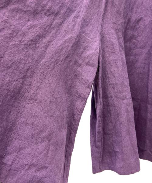 BEARDSLEY（ビアズリー）BEARDSLEY (ビアズリー) リネンサロペット バイオレット サイズ:FREEの古着・服飾アイテム