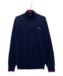 BURBERRY BLACK LABEL（バーバリーブラックレーベル）の古着「薄手ニット」｜ネイビー