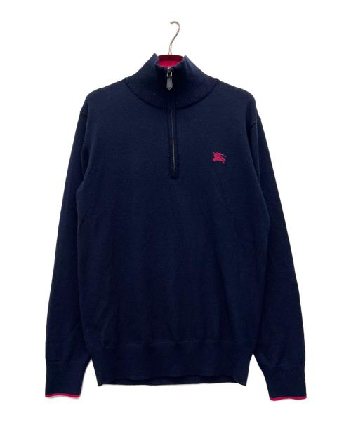 BURBERRY BLACK LABEL（バーバリーブラックレーベル）BURBERRY BLACK LABEL (バーバリーブラックレーベル) 薄手ニット ネイビー サイズ:2の古着・服飾アイテム