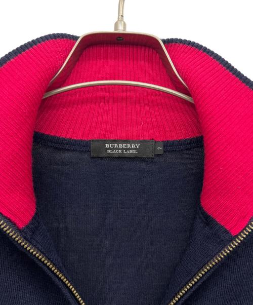 BURBERRY BLACK LABEL（バーバリーブラックレーベル）BURBERRY BLACK LABEL (バーバリーブラックレーベル) 薄手ニット ネイビー サイズ:2の古着・服飾アイテム