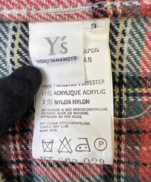 Y's（ワイズ）Y's (ワイズ) スカート ホワイト×レッド サイズ:3の古着・服飾アイテム