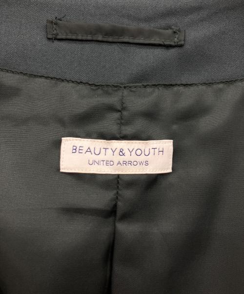 BEAUTY&YOUTH（ビューティーアンドユース）BEAUTY&YOUTH (ビューティーアンドユース) ノーカラージャケット グリーン サイズ:Lの古着・服飾アイテム