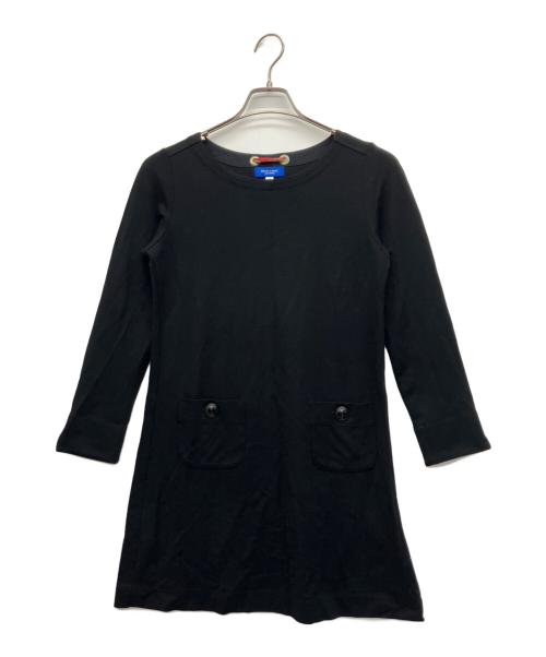BLUE LABEL CRESTBRIDGE（ブルーレーベルクレストブリッジ）BLUE LABEL CRESTBRIDGE (ブルーレーベルクレストブリッジ) 長袖ワンピース ブラック サイズ:38の古着・服飾アイテム