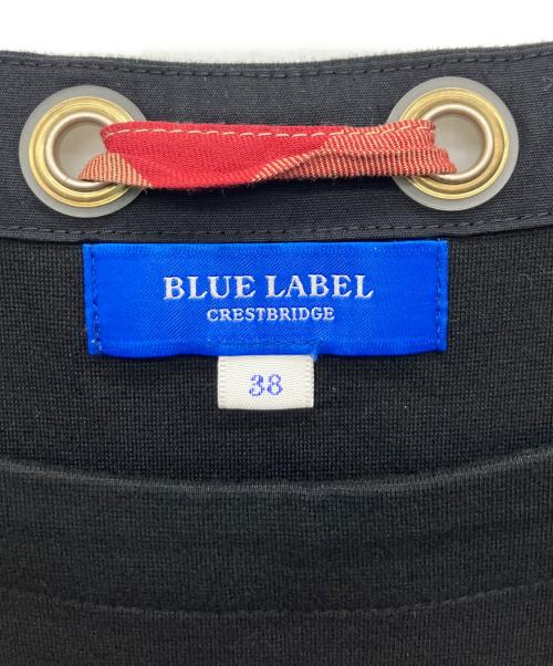 BLUE LABEL CRESTBRIDGE（ブルーレーベルクレストブリッジ）BLUE LABEL CRESTBRIDGE (ブルーレーベルクレストブリッジ) 長袖ワンピース ブラック サイズ:38の古着・服飾アイテム