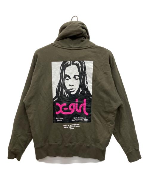 X-GIRL（エックスガール）X-GIRL (エックスガール) パーカー オリーブ サイズ:Sの古着・服飾アイテム