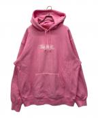 SUPREMEシュプリーム）の古着「ボックスロゴプルオーバーパーカー」｜ピンク