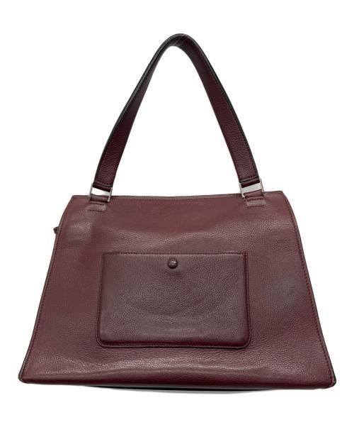 CELINE（セリーヌ）CELINE (セリーヌ) エッジミディアム ハンドバッグ ボルドーの古着・服飾アイテム