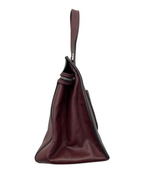 CELINE（セリーヌ）CELINE (セリーヌ) エッジミディアム ハンドバッグ ボルドーの古着・服飾アイテム