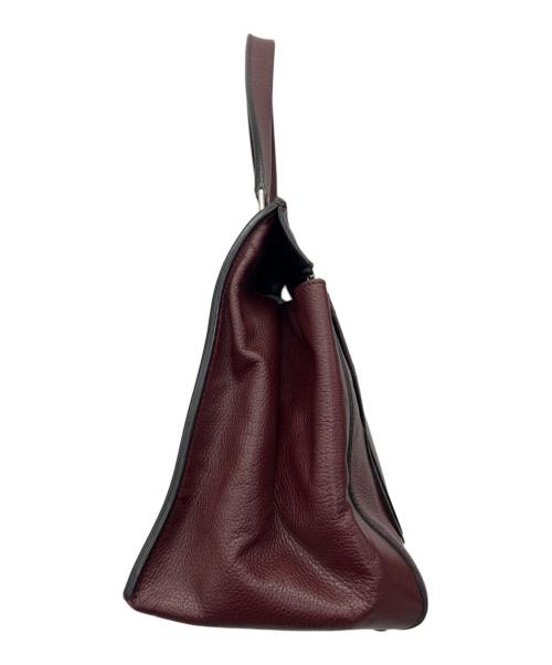 CELINE（セリーヌ）CELINE (セリーヌ) エッジミディアム ハンドバッグ ボルドーの古着・服飾アイテム