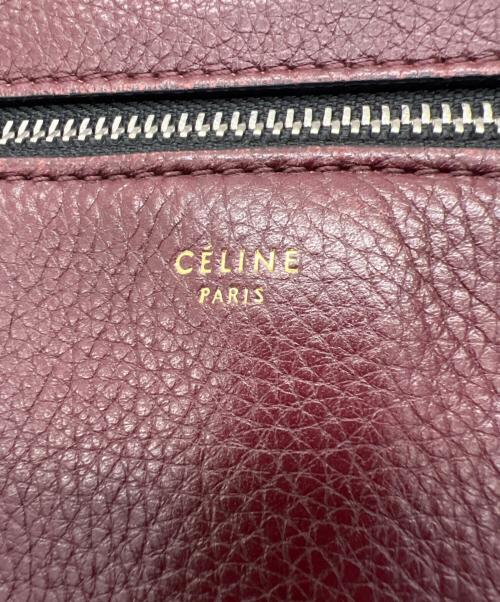 CELINE（セリーヌ）CELINE (セリーヌ) エッジミディアム ハンドバッグ ボルドーの古着・服飾アイテム