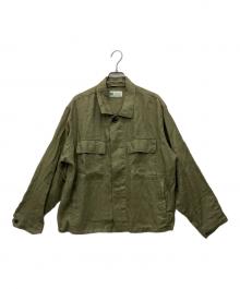 JOURNAL STANDARD（ジャーナルスタンダード）の古着「リネンミリタリージャケット」｜グリーン