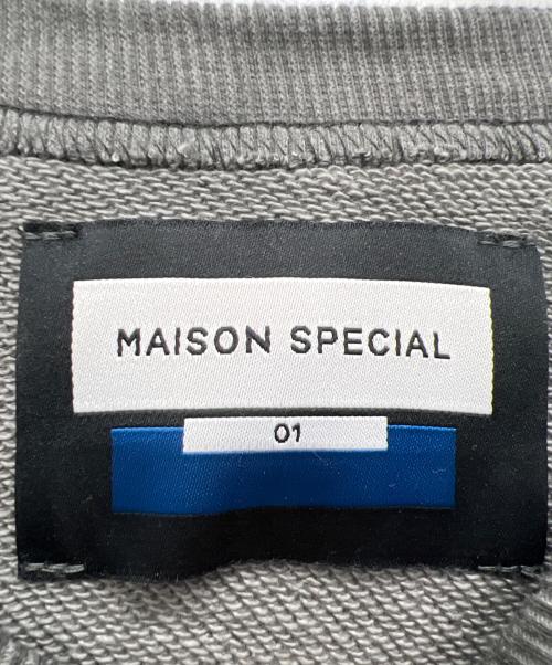 MAISON SPECIAL（メゾンスペシャル）MAISON SPECIAL (メゾンスペシャル) エンブロイダリーオーバーダイスウェット グレー サイズ:1の古着・服飾アイテム