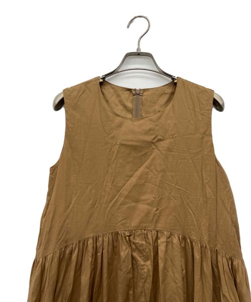 Aga（アーガ）Aga (アーガ) ノースリーブワンピース ブラウン サイズ:9の古着・服飾アイテム