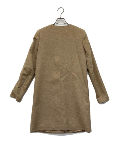 theory（セオリー）theory (セオリー) ノーカラーコート ブラウン サイズ:Pの古着・服飾アイテム