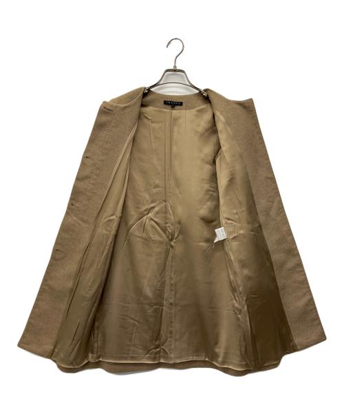 theory（セオリー）theory (セオリー) ノーカラーコート ブラウン サイズ:Pの古着・服飾アイテム