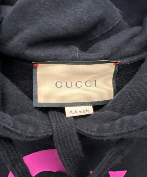 GUCCI（グッチ）GUCCI (グッチ) プルオーバーパーカー ブラック サイズ:Mの古着・服飾アイテム