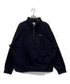 NIKEナイキ）の古着「ハーフジップスウェット」｜ブラック