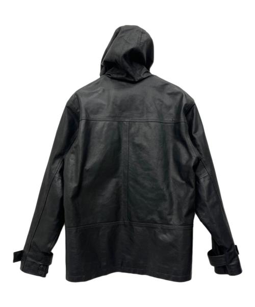 dual（デュアル）dual (デュアル) レザーパーカージャケット ブラック サイズ:Mの古着・服飾アイテム