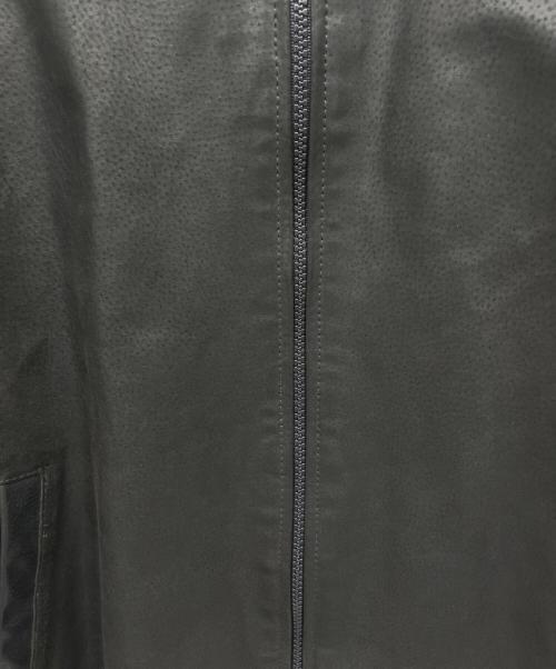 dual（デュアル）dual (デュアル) レザーパーカージャケット ブラック サイズ:Mの古着・服飾アイテム