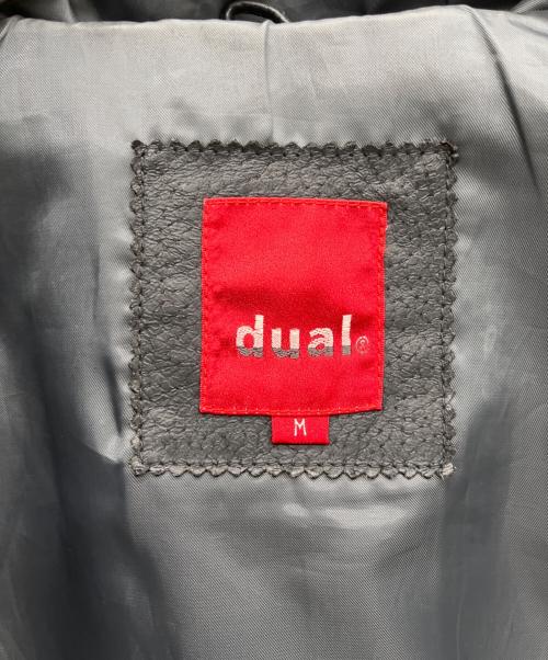 dual（デュアル）dual (デュアル) レザーパーカージャケット ブラック サイズ:Mの古着・服飾アイテム