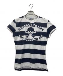 Vivienne Westwood（ヴィヴィアンウエストウッド）の古着「半袖カットソー」｜ネイビー×ホワイト
