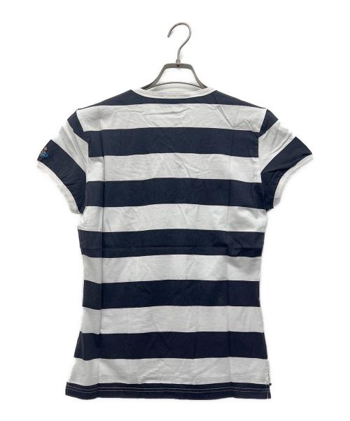 Vivienne Westwood（ヴィヴィアンウエストウッド）Vivienne Westwood (ヴィヴィアンウエストウッド) 半袖カットソー ネイビー×ホワイト サイズ:Sの古着・服飾アイテム
