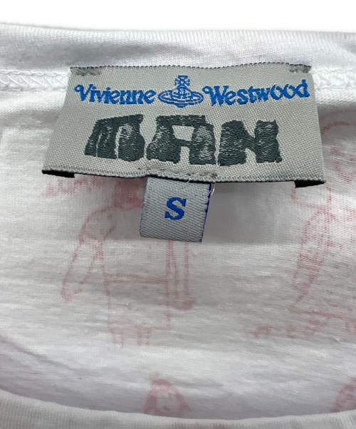Vivienne Westwood（ヴィヴィアンウエストウッド）Vivienne Westwood (ヴィヴィアンウエストウッド) 半袖カットソー ホワイト×レッド サイズ:Sの古着・服飾アイテム