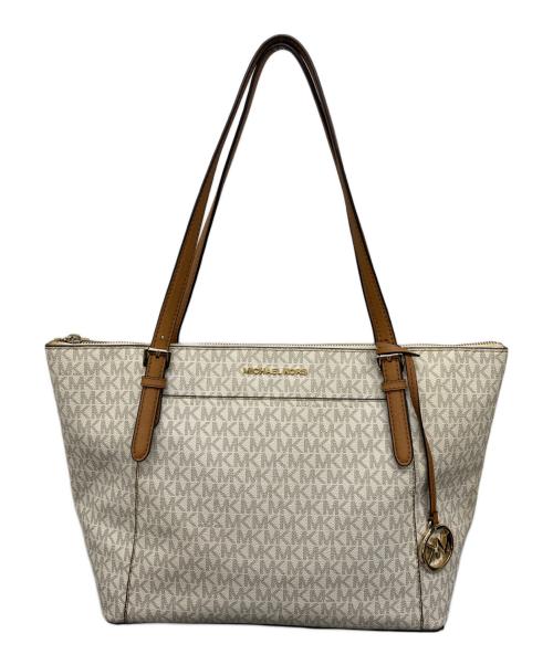 MICHAEL KORS（マイケルコース）MICHAEL KORS (マイケルコース) ハンドバッグ ベージュ×ブラウンの古着・服飾アイテム