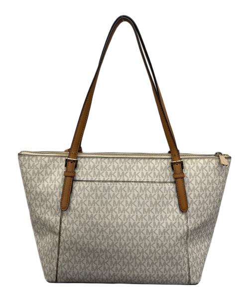 MICHAEL KORS（マイケルコース）MICHAEL KORS (マイケルコース) ハンドバッグ ベージュ×ブラウンの古着・服飾アイテム