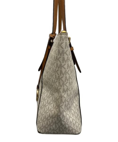 MICHAEL KORS（マイケルコース）MICHAEL KORS (マイケルコース) ハンドバッグ ベージュ×ブラウンの古着・服飾アイテム