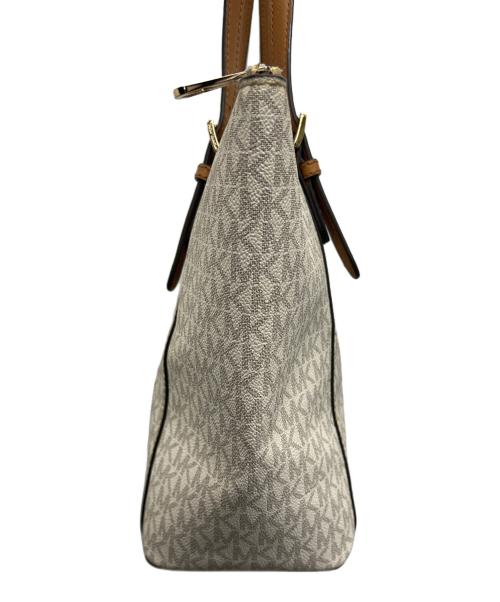 MICHAEL KORS（マイケルコース）MICHAEL KORS (マイケルコース) ハンドバッグ ベージュ×ブラウンの古着・服飾アイテム