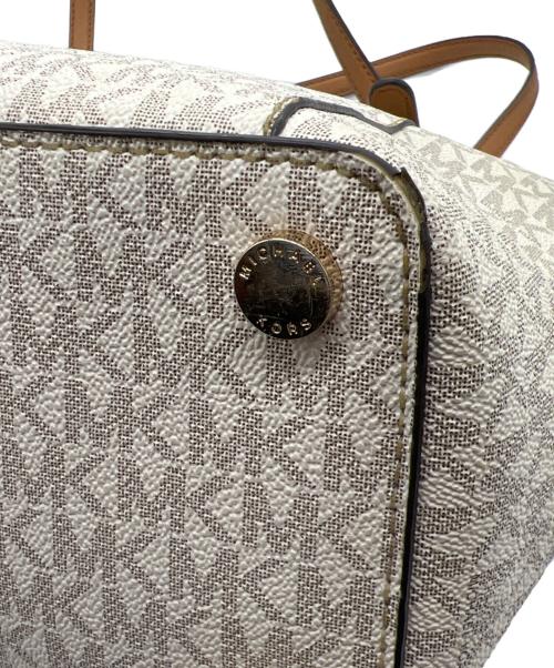 MICHAEL KORS（マイケルコース）MICHAEL KORS (マイケルコース) ハンドバッグ ベージュ×ブラウンの古着・服飾アイテム
