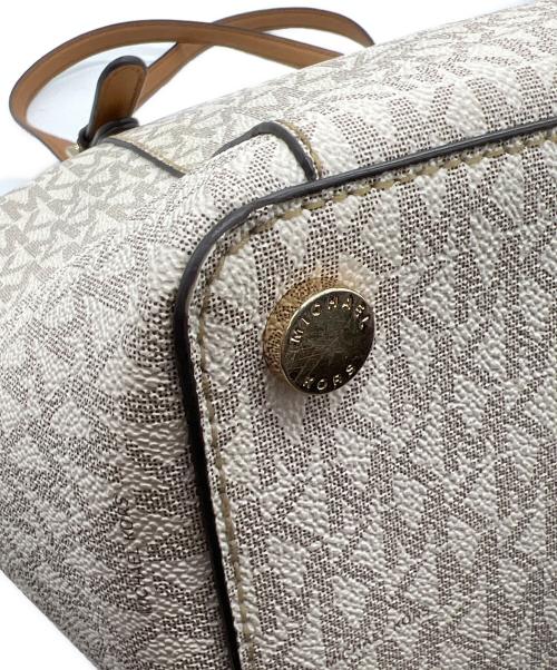 MICHAEL KORS（マイケルコース）MICHAEL KORS (マイケルコース) ハンドバッグ ベージュ×ブラウンの古着・服飾アイテム