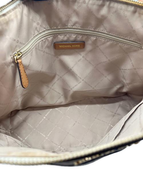 MICHAEL KORS（マイケルコース）MICHAEL KORS (マイケルコース) ハンドバッグ ベージュ×ブラウンの古着・服飾アイテム