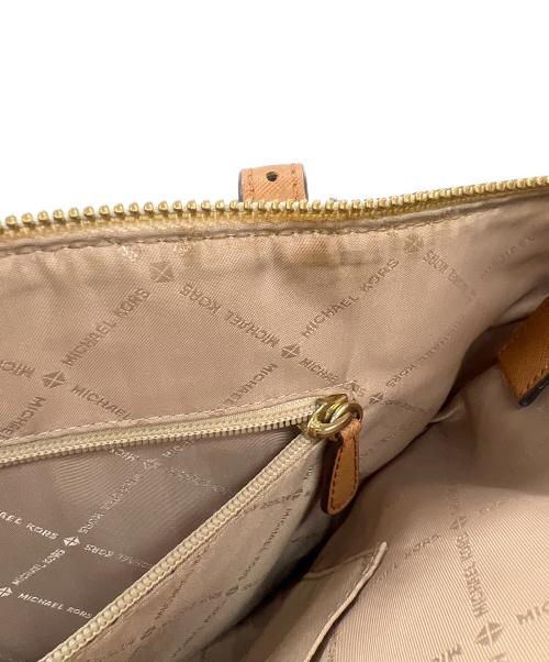 MICHAEL KORS（マイケルコース）MICHAEL KORS (マイケルコース) ハンドバッグ ベージュ×ブラウンの古着・服飾アイテム