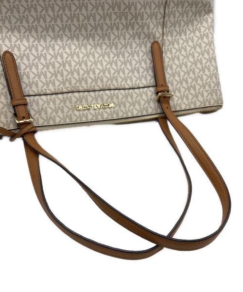 MICHAEL KORS（マイケルコース）MICHAEL KORS (マイケルコース) ハンドバッグ ベージュ×ブラウンの古着・服飾アイテム