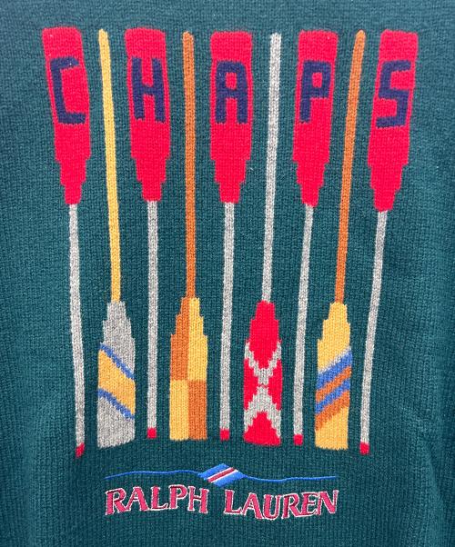 CHAPS RALPH LAUREN（チャップス ラルフローレン）CHAPS RALPH LAUREN (チャップス ラルフローレン) 厚手ニット グリーン サイズ:Mの古着・服飾アイテム