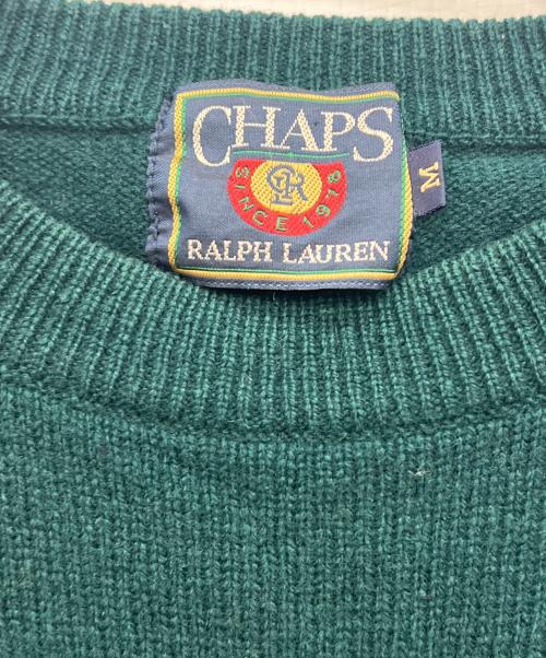 CHAPS RALPH LAUREN（チャップス ラルフローレン）CHAPS RALPH LAUREN (チャップス ラルフローレン) 厚手ニット グリーン サイズ:Mの古着・服飾アイテム