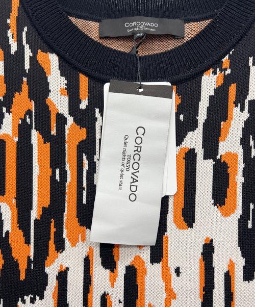 CORCOVADO（コルコバード）CORCOVADO (コルコバード) ノースリーブ・キャミソールワンピース ブラック×オレンジ サイズ:36の古着・服飾アイテム