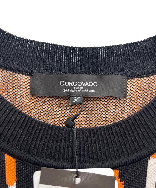 CORCOVADO（コルコバード）CORCOVADO (コルコバード) ノースリーブ・キャミソールワンピース ブラック×オレンジ サイズ:36の古着・服飾アイテム
