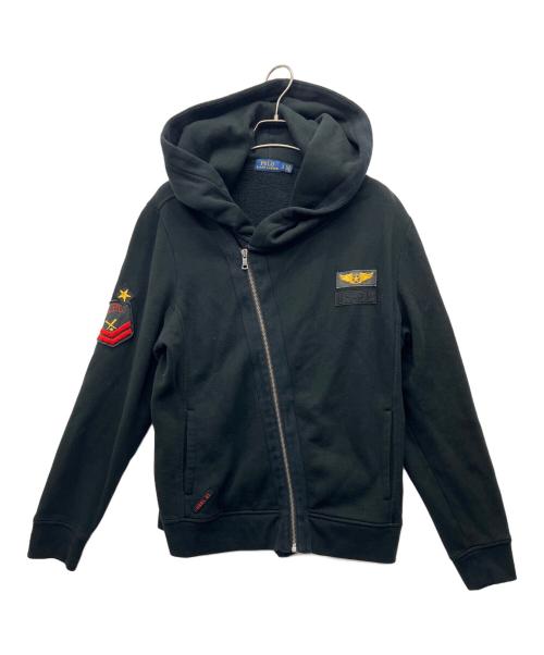 POLO RALPH LAUREN（ポロ・ラルフローレン）POLO RALPH LAUREN (ポロ・ラルフローレン) ジップパーカー ブラック サイズ:Lの古着・服飾アイテム