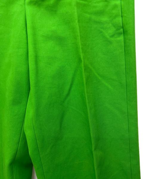 DRAWER（ドゥロワー）DRAWER (ドゥロワー) コットンギャバ バックベルト パンツ 黄緑 サイズ:40の古着・服飾アイテム