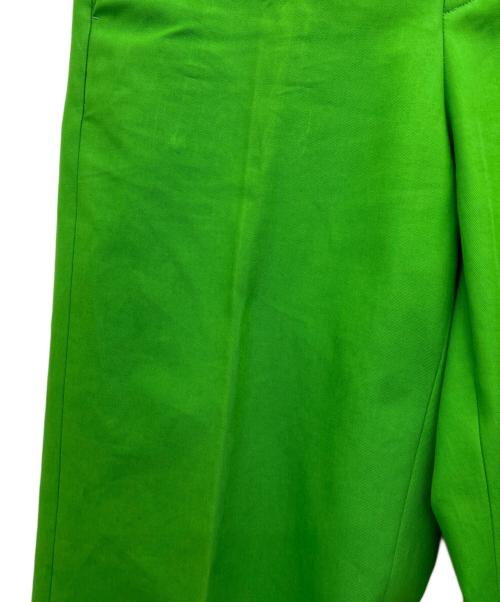 DRAWER（ドゥロワー）DRAWER (ドゥロワー) コットンギャバ バックベルト パンツ 黄緑 サイズ:40の古着・服飾アイテム