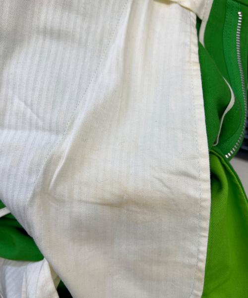 DRAWER（ドゥロワー）DRAWER (ドゥロワー) コットンギャバ バックベルト パンツ 黄緑 サイズ:40の古着・服飾アイテム