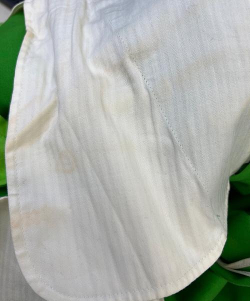 DRAWER（ドゥロワー）DRAWER (ドゥロワー) コットンギャバ バックベルト パンツ 黄緑 サイズ:40の古着・服飾アイテム