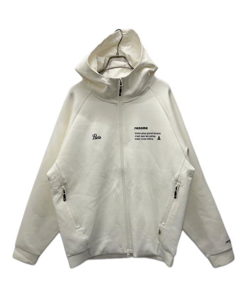 renoma GOLF（レノマゴルフ）renoma GOLF (レノマゴルフ) ジップパーカー ホワイト サイズ:Lの古着・服飾アイテム