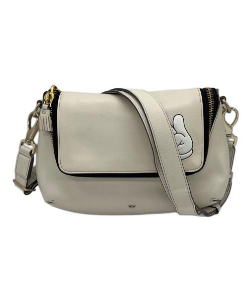 ANYA HINDMARCH（アニヤ・ハインドマーチ）ANYA HINDMARCH (アニヤ・ハインドマーチ) DISNEY (ディズニー) ショルダーバッグ アイボリーの古着・服飾アイテム