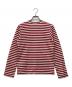PLAY COMME des GARCONS (プレイコムデギャルソン) 長袖カットソー レッド×ホワイト サイズ:L：10000円