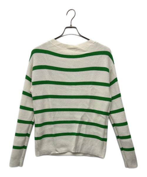 LACOSTE（ラコステ）LACOSTE (ラコステ) 薄手ニット アイボリー×グリーン サイズ:40の古着・服飾アイテム