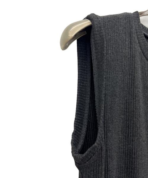 LANVIN en Bleu（ランバンオンブルー）LANVIN en Bleu (ランバンオンブルー) ノースリーブワンピース グレー×グリーン サイズ:38の古着・服飾アイテム